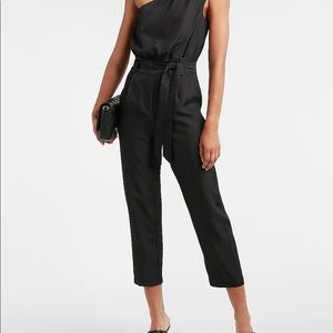 NWT Express one shoulder jumpsuit Size XS black